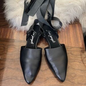 Free People Black Leather Sandals
